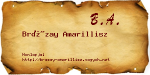 Brázay Amarillisz névjegykártya